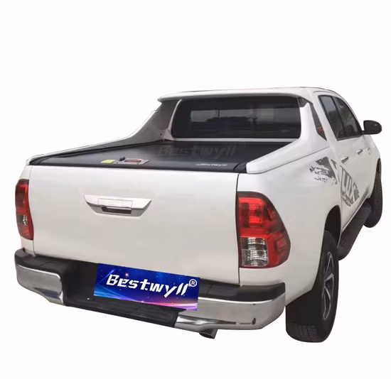 BESTWYLL ピックアップトラック荷台マニュアルボックス格納式トノカバー 2015+ トヨタ ハイラックス/Revo (Sr5 J デッキとフロントフェンス) K46A
